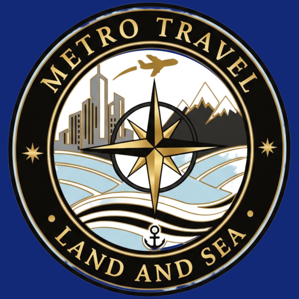 METRO TRAVEL LAND AND SEA logo